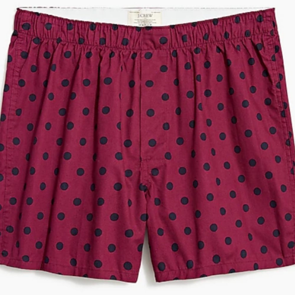 J Crew Woven Boxers - Crushed Beet Navy M (AS576)